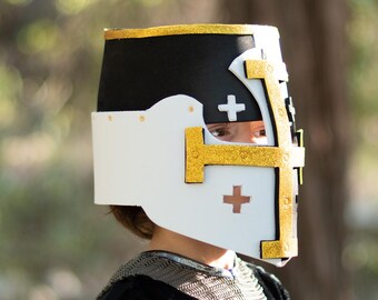 Modèle en mousse de casque de chevalier du Royaume de Jérusalem, enfants et adultes (Modèle PDF)
