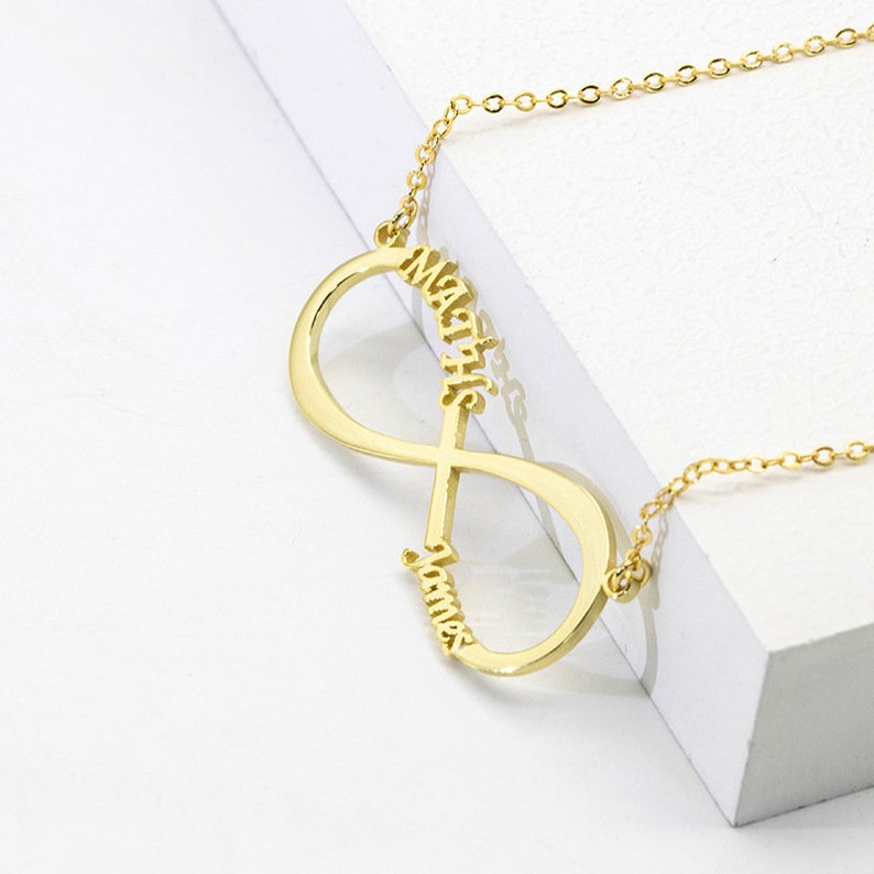 Infinity Name Necklace Enduring Love Necklace Gold Name Necklace Dainty ...