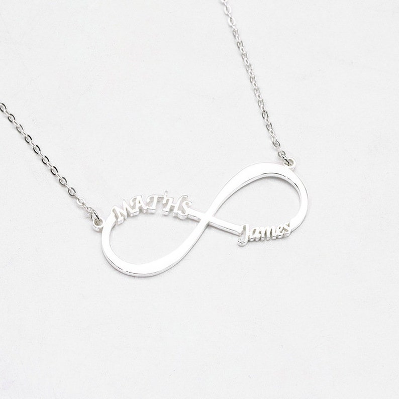 Infinity Name Necklace Enduring Love Necklace Gold Name Necklace Dainty ...