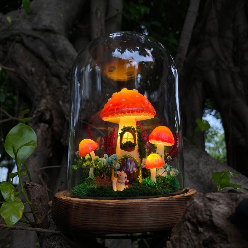 ForestInGlass Mushroom Night Light