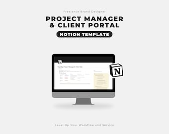 Freelance Brand Designer Notion Client Portal & Project Manager Template