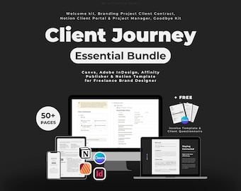 Freelance Brand Designer Client Journey Bundle: Templates & Questionnaires (Digital Download)