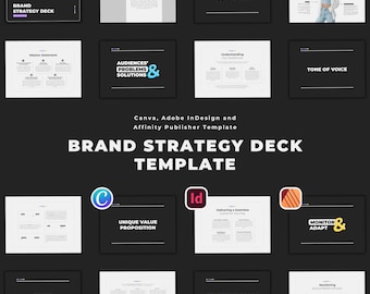 Professional Brand Strategy Deck Template: Canva, InDesign, Affinity Publisher