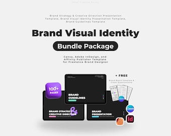 Branding Visual Identity Bundle: Canva, InDesign and Affinity Templates (Digital Download)