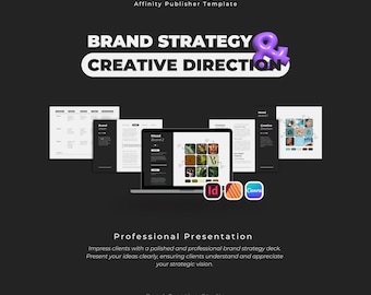 Professional Brand Strategy and Creative Direction Presentation Template: Canva, InDesign, Affinity Publisher