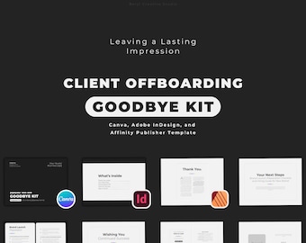 Branding Project Client Offboarding Kit: Canva, InDesign, Affinity Publisher Template