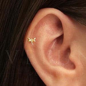 FLAT BACK: Nature Flat Back Labret • Cartilage Stud • Helix Earring • Conch Piercing • Tragus Stud • Forward Helix