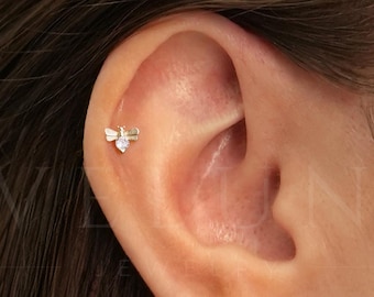 FLAT BACK: Creature Flat Back Labret • Cartilage Stud • Helix Earring • Conch Piercing • Tragus Stud • Forward Helix