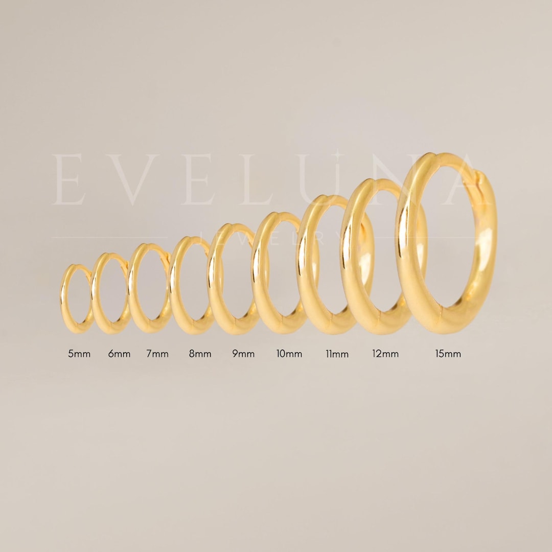Hoop Style Rings HOOPS: Thin Hoops • Rings for Ear • Unisex • Huggie Hoops • Tiny Round ...