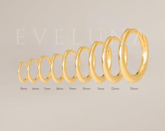 HOOPS: Thin Hoops • Rings for Ear • Unisex • Huggie Hoops • Tiny Round Hoops