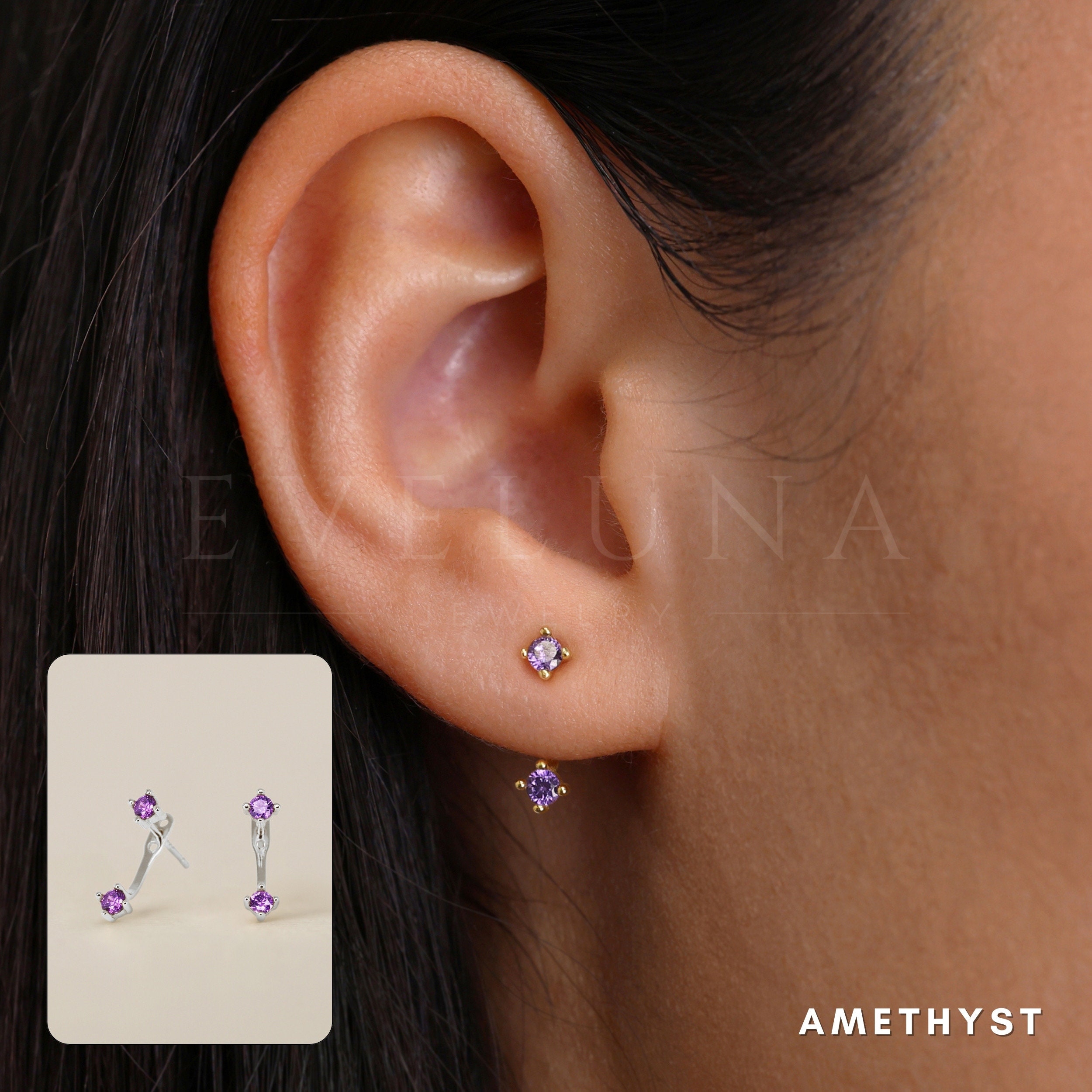 【ANN DEMEULEMEESTER】BLACK MIEKE SINGLE LOOP EARRING Ann Demeulemeester Mieke Single Loop Earring | REVERSIBLE