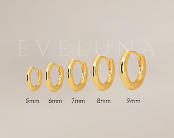 HOOPS: Round Hoops • Huggie Hoop Earrings • Huggies • Gift For Her • Dainty Hoop Earrings