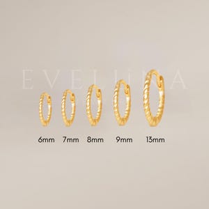 HOOPS: Thin Twisted Hoops • Rings for Ear • Unisex • Huggie Hoops • Tiny Cable Hoops