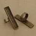 3pcs 12x53mm antique bronze Pewter blank bezel rectangle ring