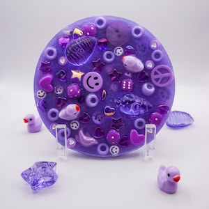 Purple Pick Pad - Fidget Toy for Stress, Anxiety, OCD, ADHD Relief - Sensory Activity & Travel Game - Picky Pad - Skin Picking/Hair Pulling