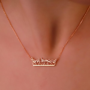 Sign Language Necklace Rose Gold • Asl Necklace • Peace Hand Gestures Necklace • Communication Symbol Necklace Gifts