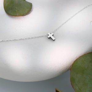 10K Solid Gold Cross Necklace: Dainty Handmade Religious Jewelry - Etsy