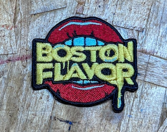 Boston Flavor Embroidered Patch for Iron-on or Heat Press application