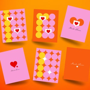 Jeu de cartes amusantes fantaisistes coeur, impression numérique, jeu de cartes de voeux amusantes, papeterie imprimable, carte toutes les occasions, cartes de voeux