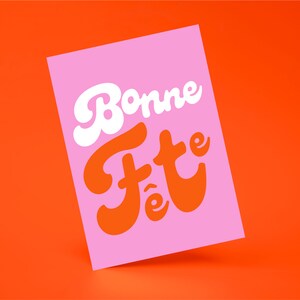Bonne Fête カード、フランスの誕生日カード、スタイリッシュな誕生日カード、フランスの文房具、トレンディな誕生日カード、グリーティング カード、お祝いカード
