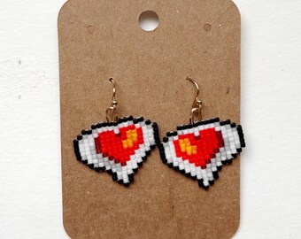 Beaded Stardew Valley Heart Emote Earring
