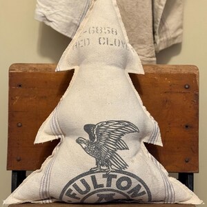 Vintage Grainsack Tree Pillow