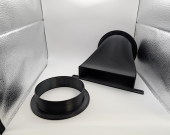 4" Magnetic Fume Extractor Duct: Laser Engraving, Soldering, Woodworking