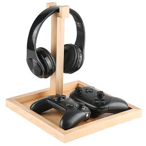Custom Wooden Headphone Stand, Gaming Headphone Stand, Office Decor ...