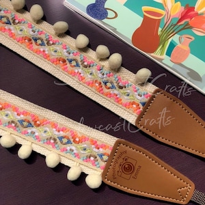 Custom Leather Camera Strap, DSLR Camera Strap, Photography Enthusiast Gift, Personalized Adjustable Camera Strap, Holiday Gift