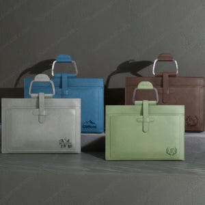 刻印入りレザーブリーフケース、パーソナライズされたラップトップバッグ、刻印入りトラベルファイルオーガナイザー、レザーフォルダー、父親への贈り物、男性への贈り物