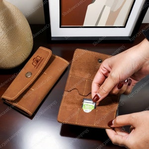 Porte-cartes en cuir personnalisé, Étui pour carte Sd, Cadeau photographe, Étui de rangement pour carte Sd, Étui pour carte mémoire minimaliste, Étui pour carte personnalisé
