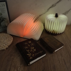 Personalized Cover Folding Glowing Book Lamp, Led Night Light, Customized Table Lamp Reading Lamp, Graduation Gift, Unique Night Light