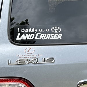 Ik identificeer me als een Toyota Land Cruiser - Premium raamstickers - GRATIS VERZENDING