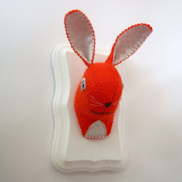 Bunny Rabbit 93 Feltidermy, Faux Taxidermy Plush