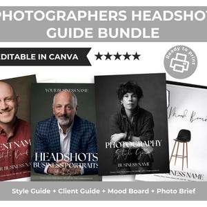 Photography Guide Template BUNDLE - Client guide, Style guide, Moodboard & Client checklist