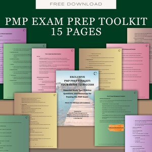 PMP Prüfungserfolg Kit | Studienführer + PMP Formelblatt | Prüfungsstragie & Übungsfragen | Digitaler Download | Pass dein PMP