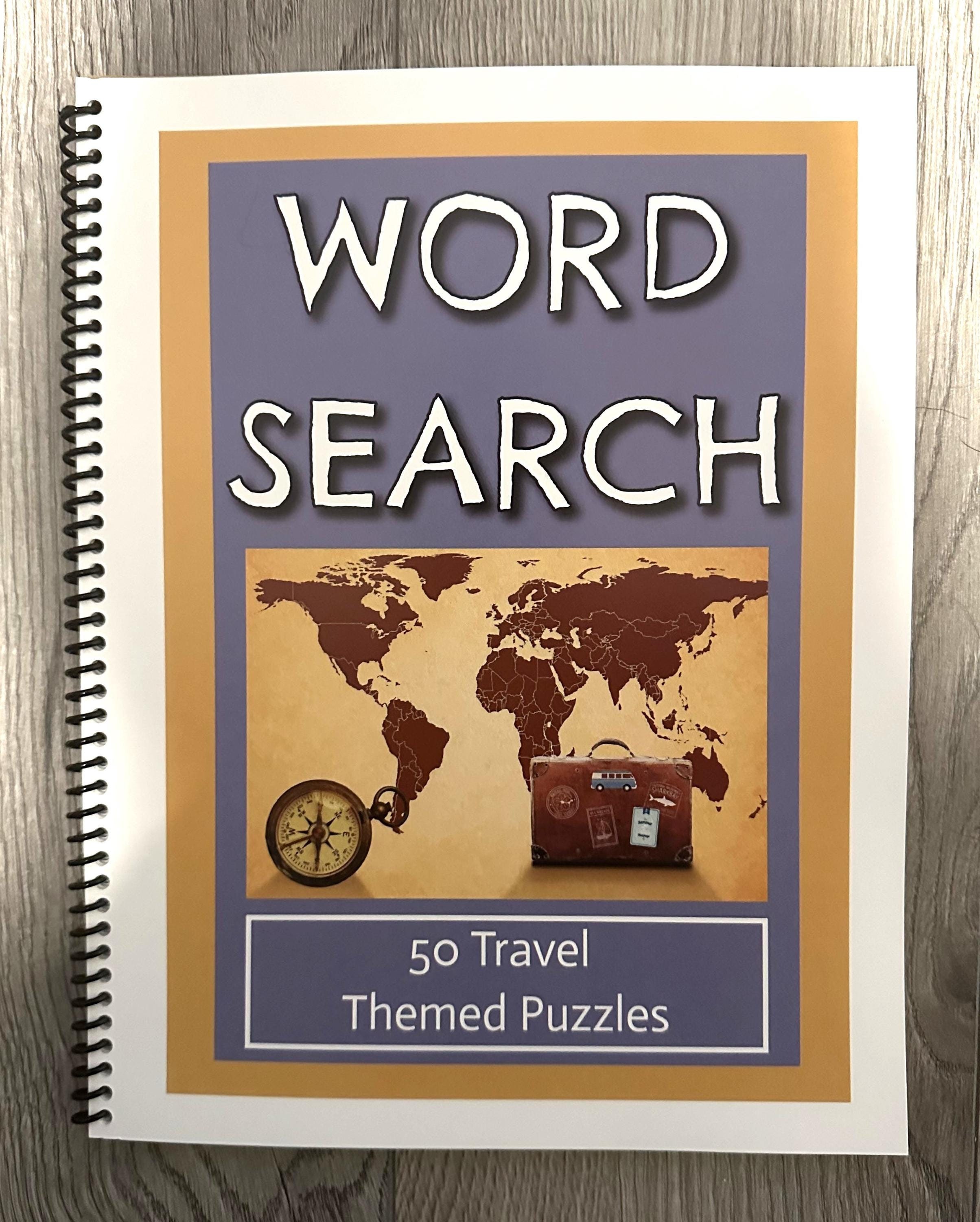 Travel Themed Word Search Book -  50 Word Puzzles