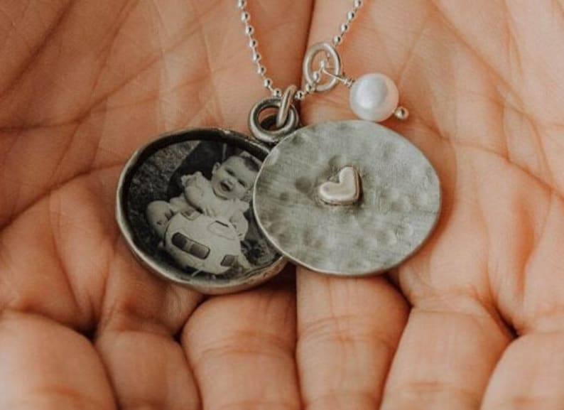 Custom Locket, Locket Necklaces With Photo, Gift For Mom, Necklace With Picture Inside, Kids photo locket, Anniversary Gift, Mothers Day image 1