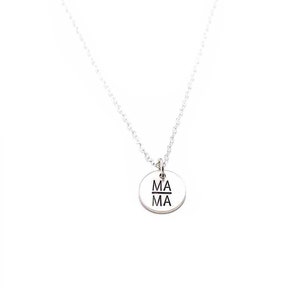 MAMA Disc Necklace in Gold or Silver For Moms Personalized Charm Jewelry For Wife from Husband Gift For New Moms, Mom To Be image 3