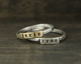 One Word Custom Name Ring For Women | Personalized Name Jewelry For Wife | Birthday Gift For Fiancee | Anniversary Gift For Girlfriend