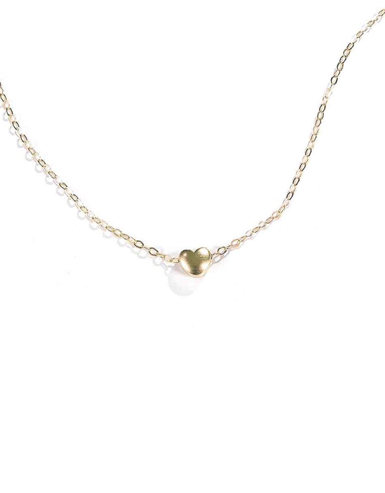 Silver, Gold Heart Necklace Dainty Necklace For Women Heart Jewelry Gift For Her Friendship Necklaces Best Friend Necklace image 4