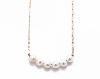 Collier de perles précieuses pour mamans | Bijoux en perles personnalisés pour femme | Cadeau personnalisé pour la fête des mères | Collier de mariage | Cadeau de demoiselle d’honneur