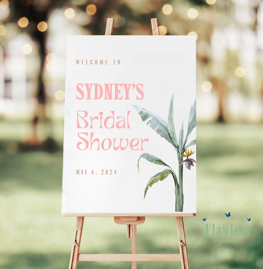 Tropical Bridal Shower Sign Template Minimalist Tropical Welcome Sign Template Minimalist Tropical Bridal Shower Sign Template Minimalist Tropical Welcome Sign Template Minimalist