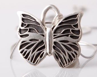 Butterfly Pendant Handcrafted Fine Silver/PMC3/.999