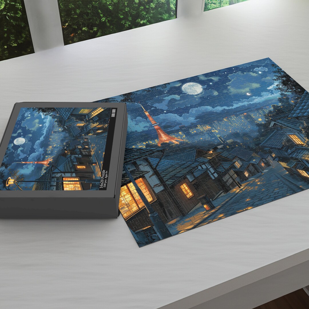 Tokyo City Skyline Bausteine - 3D Puzzle - Mit Papier Handbuch