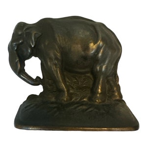 Bronze Elephant Bookend