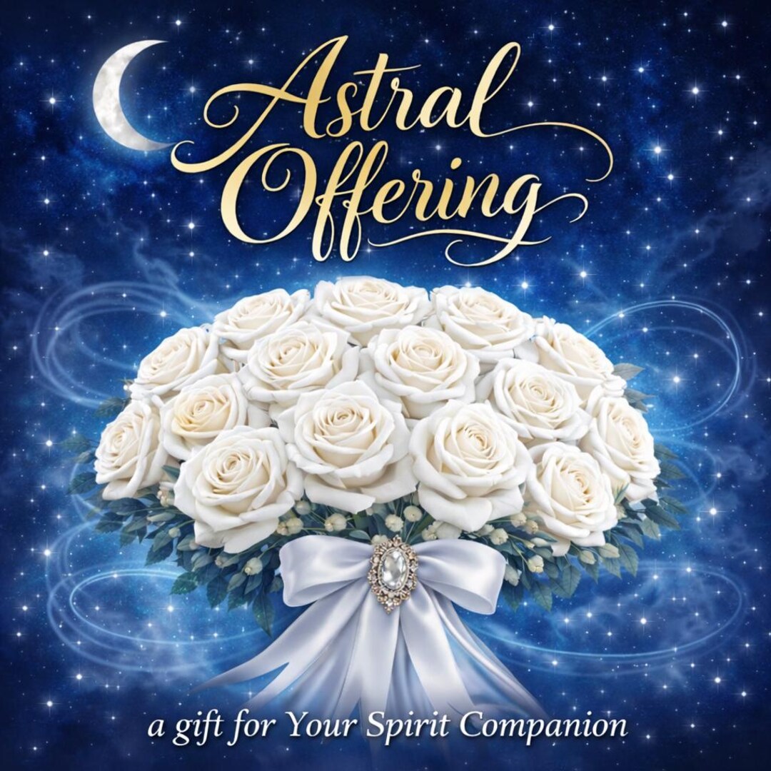 Offeing Roses Astral Offering Spirit Companion Gift White Roses Bouquet + Follow up ...