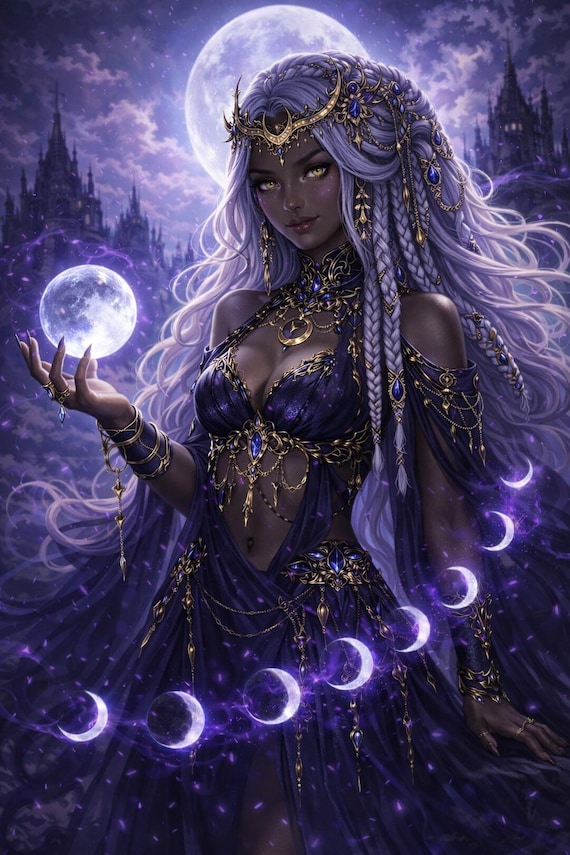 Lunar Shadow Witch Spirit Companion Gray Arts 2 Images Intuitive Guide Lunar Manifestation Dream Navigation Cyclical Timing Preconjure