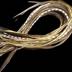 30 FEATHERS PLUS 20 BEADS - 8&quot;-12&quot; Long Skinny Glamour! Mix Feather Hair Extensions Bulk
