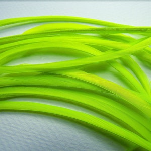 CHARTREUSE BRIGHT GREEN Feather Biots, Costume Millinery Floral Jewelry Supplies image 3